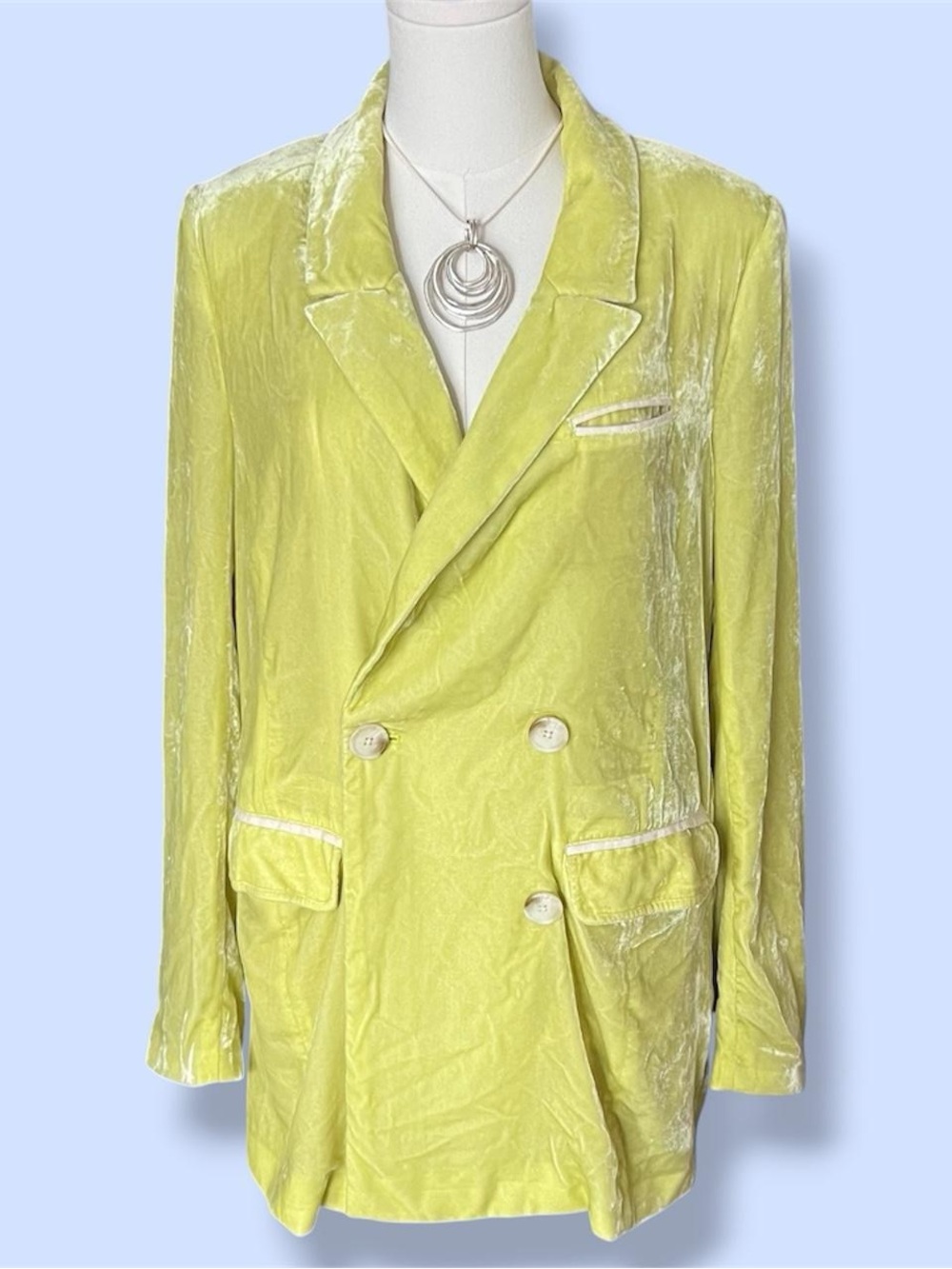 Free People Yellow Velvet Blazer 💛